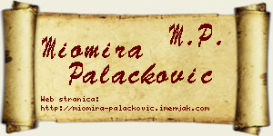 Miomira Palačković vizit kartica